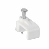 Volteck Flat Cable Clips 6 x 9.5mm - Pack of 20 Pieces White